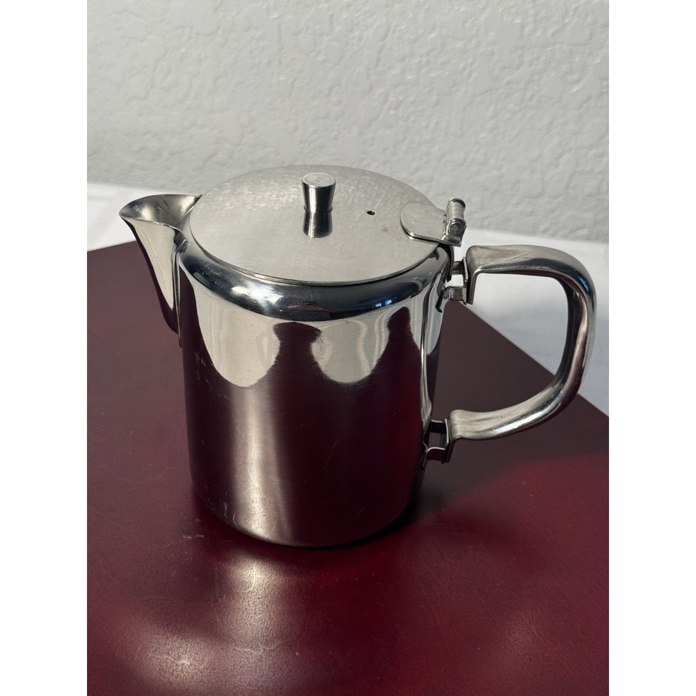 VTG ABC 18/8 Stainless Steel Creamer with Flip Top Lid Pitcher Japan